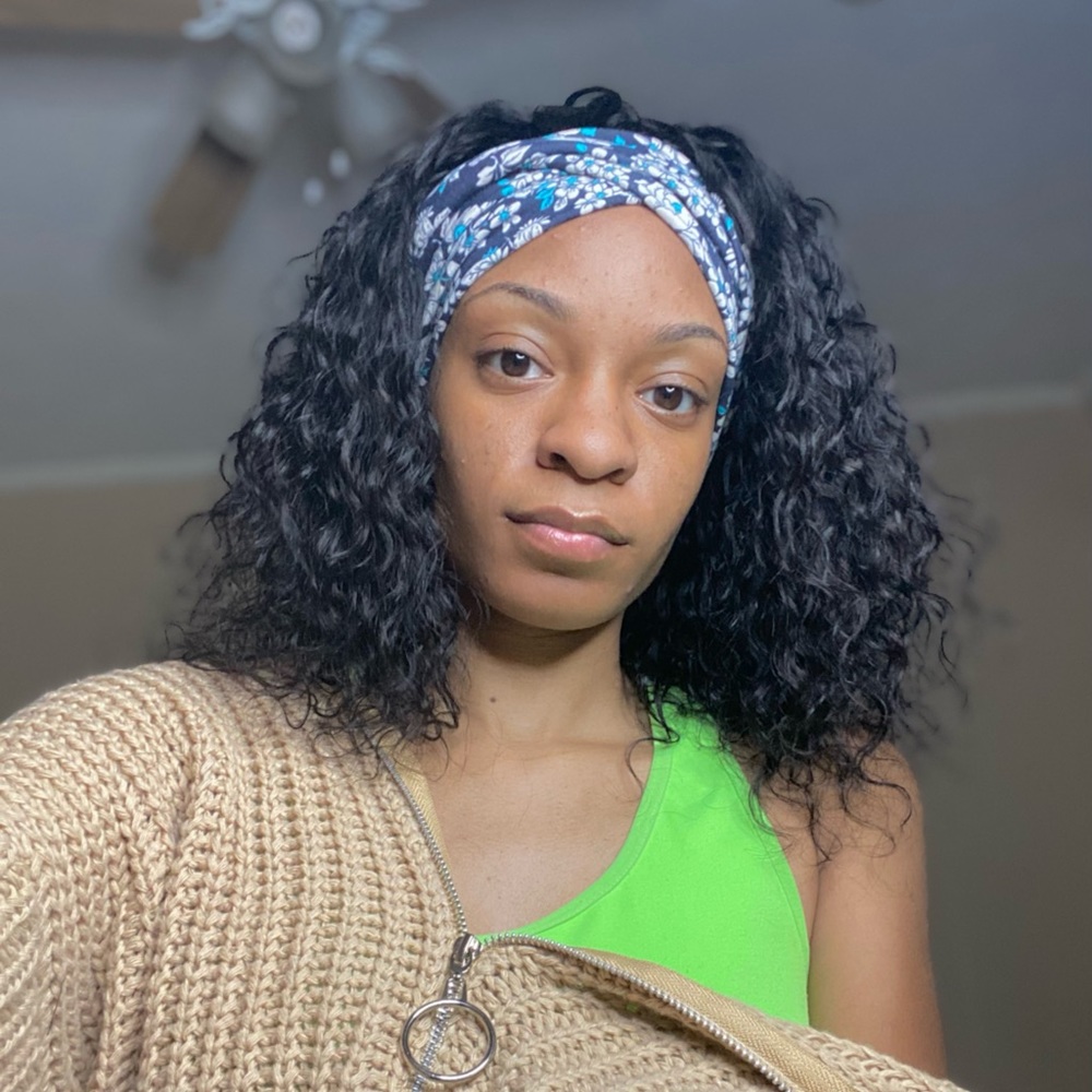 Waterwave headband wig